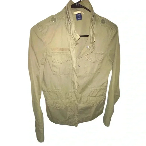 Gap Military Olive  Drab Ripstop Green Lightweight Jacket Coat Sz XS - Picture 2 of 5